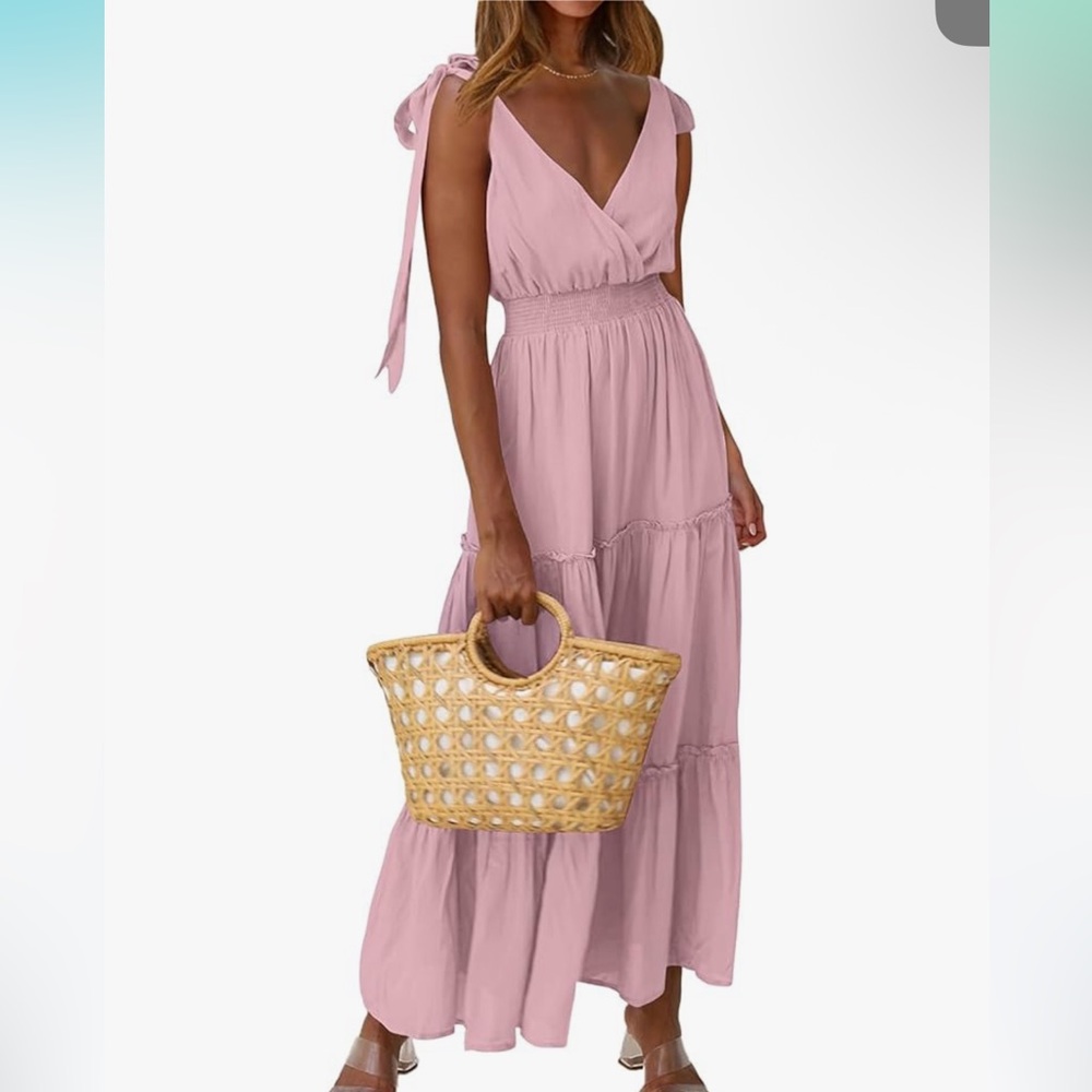 Elegant Pink Maxi Dress